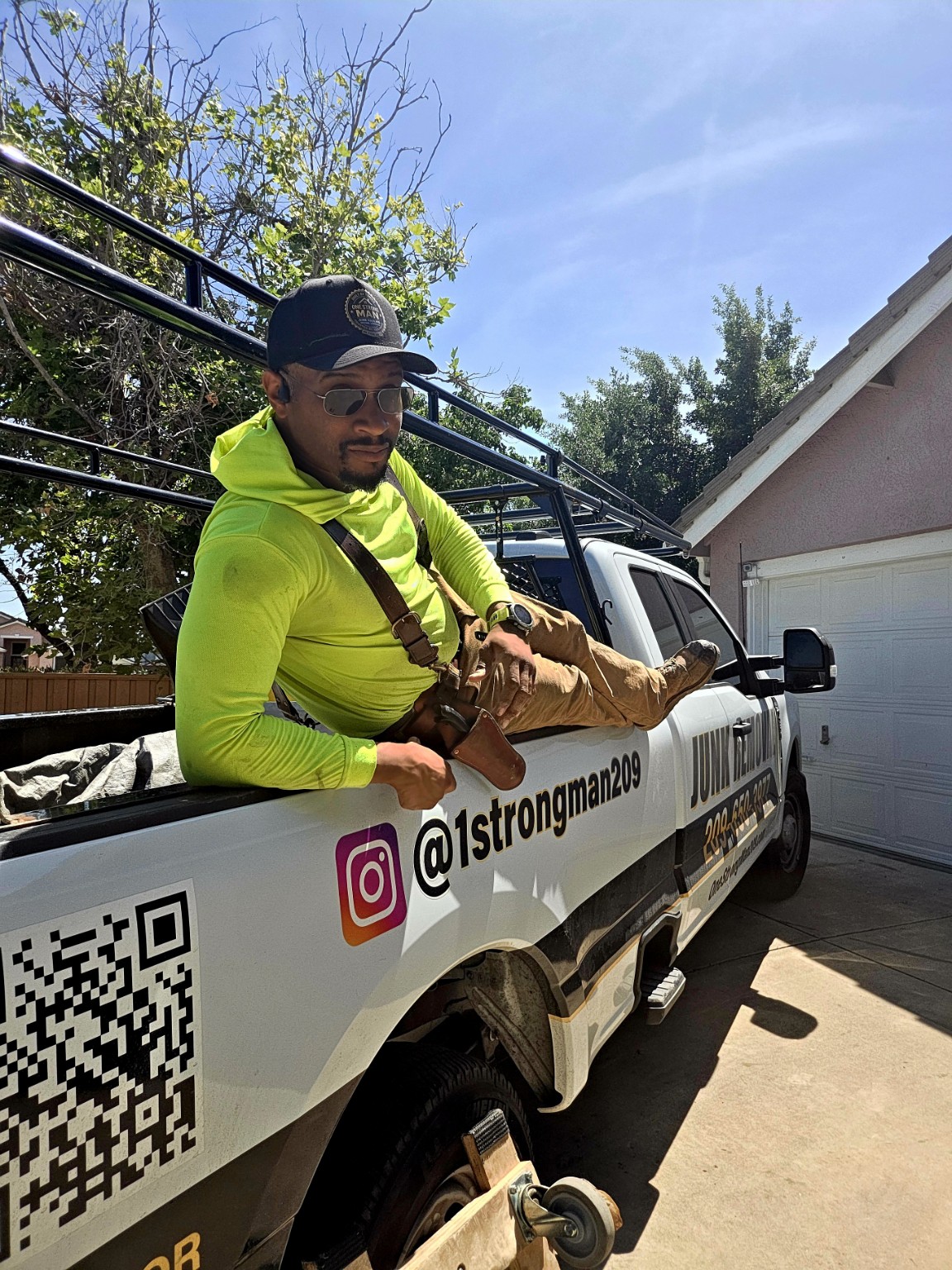 Steward with the One Strong Man work truck